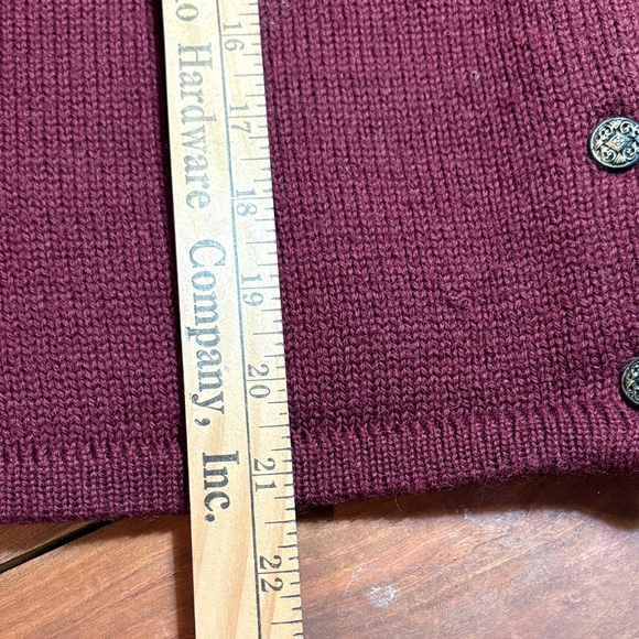 Herman Geist Hand Embroidered 100% Wool Cardigan Bronze Buttons Size:M - Picture 7 of 11